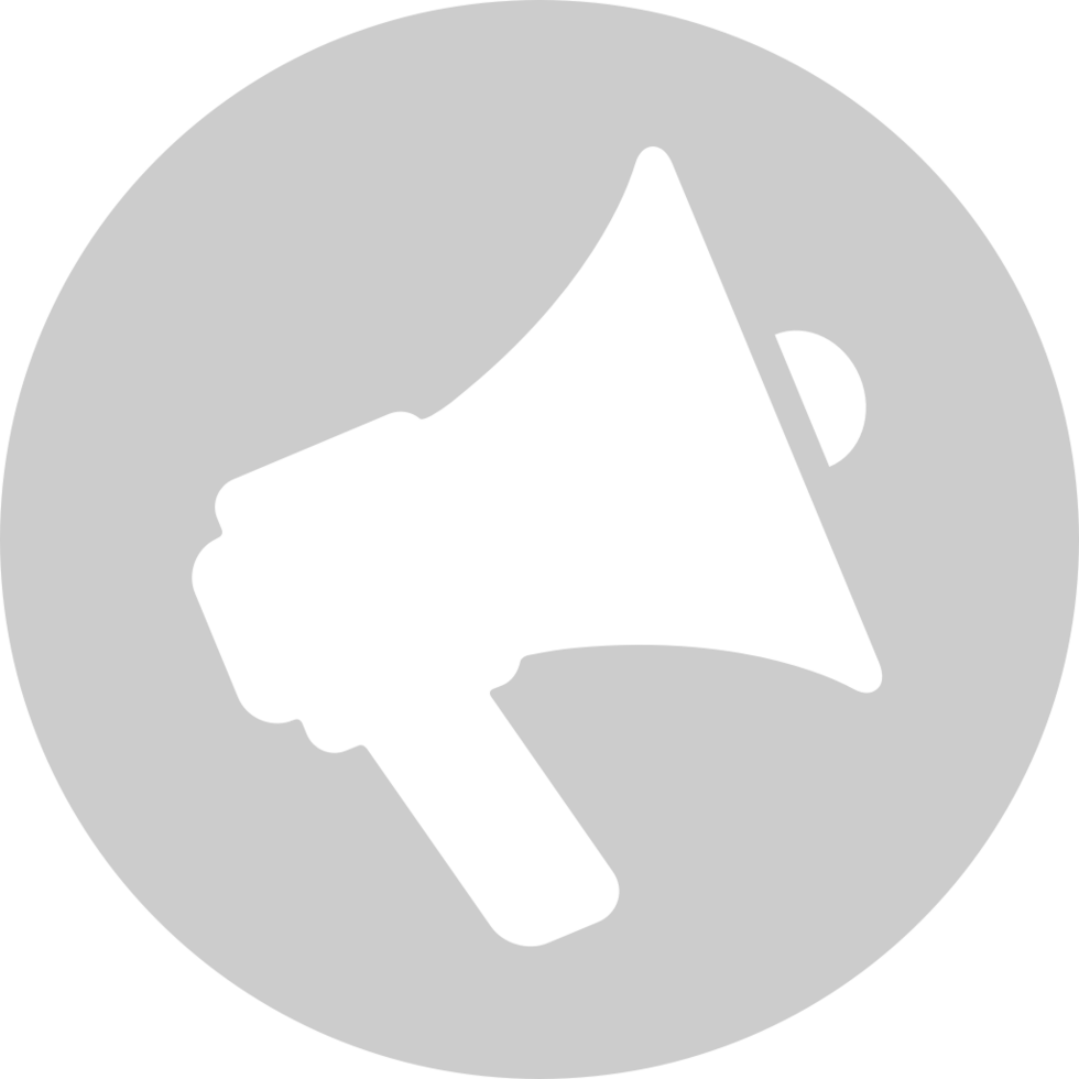 Megaphone circle vector