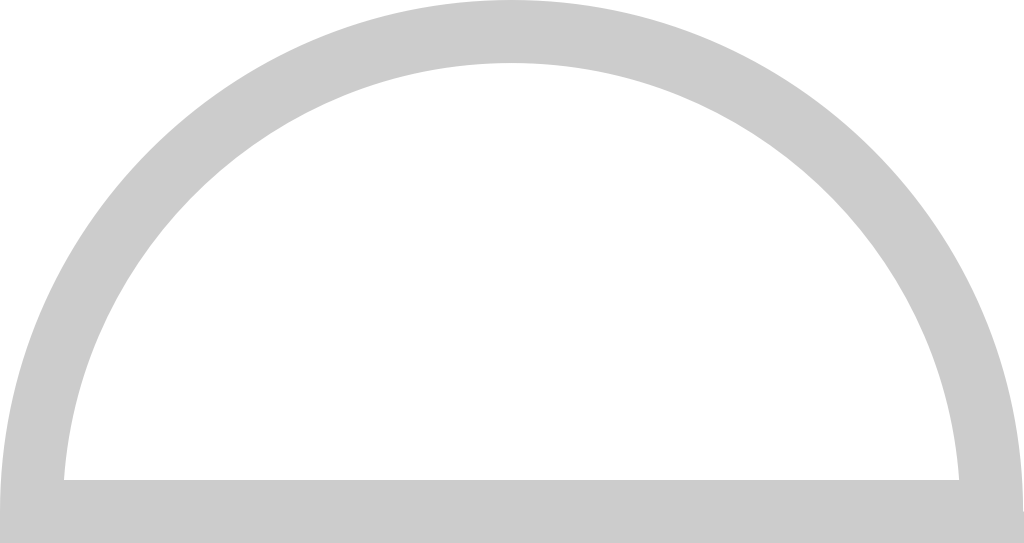Half circle line vector