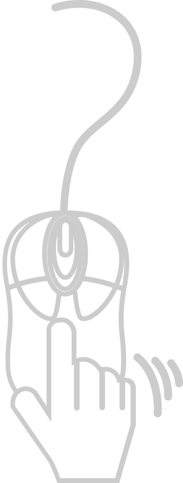Mouse computer outline vector