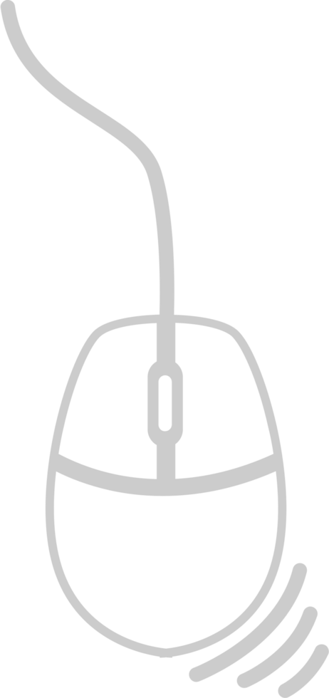 Mouse computer outline vector