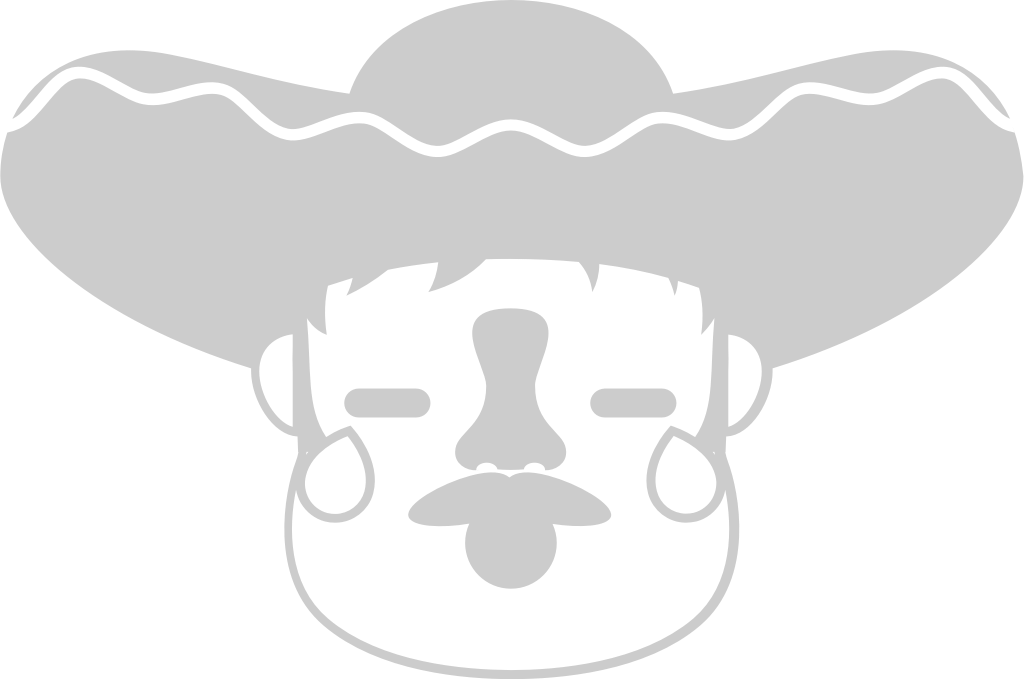 Mexican sombrero emoticon vector