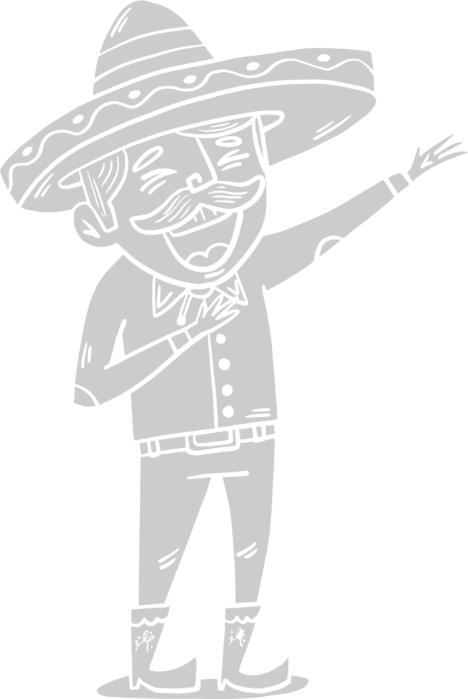 Mariachi player sombrero vector