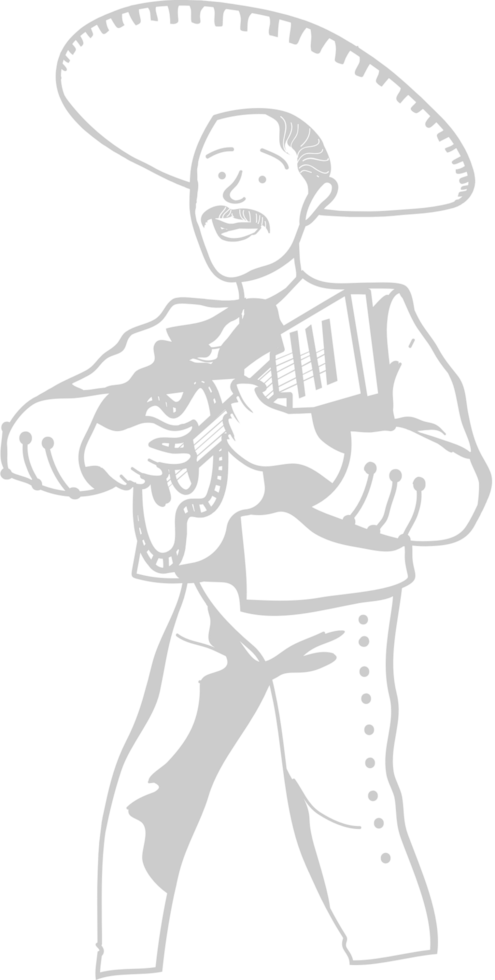 Mariachi player sombrero vector