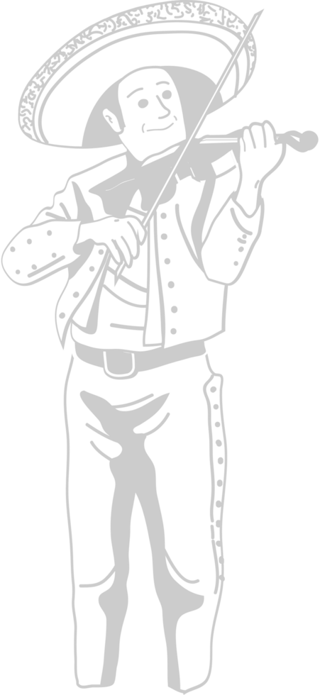 Mariachi player sombrero vector