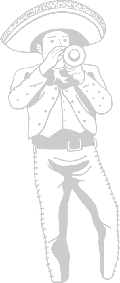 Mariachi player sombrero vector