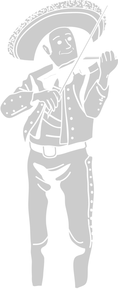 Mariachi player sombrero vector