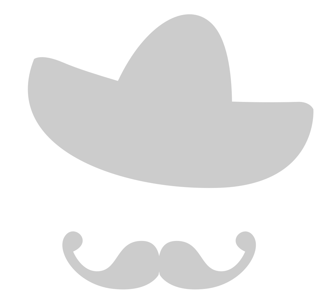 sombrero con Bigote vector