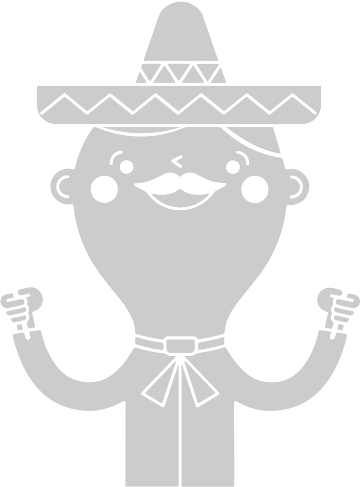Sombrero with moustache vector