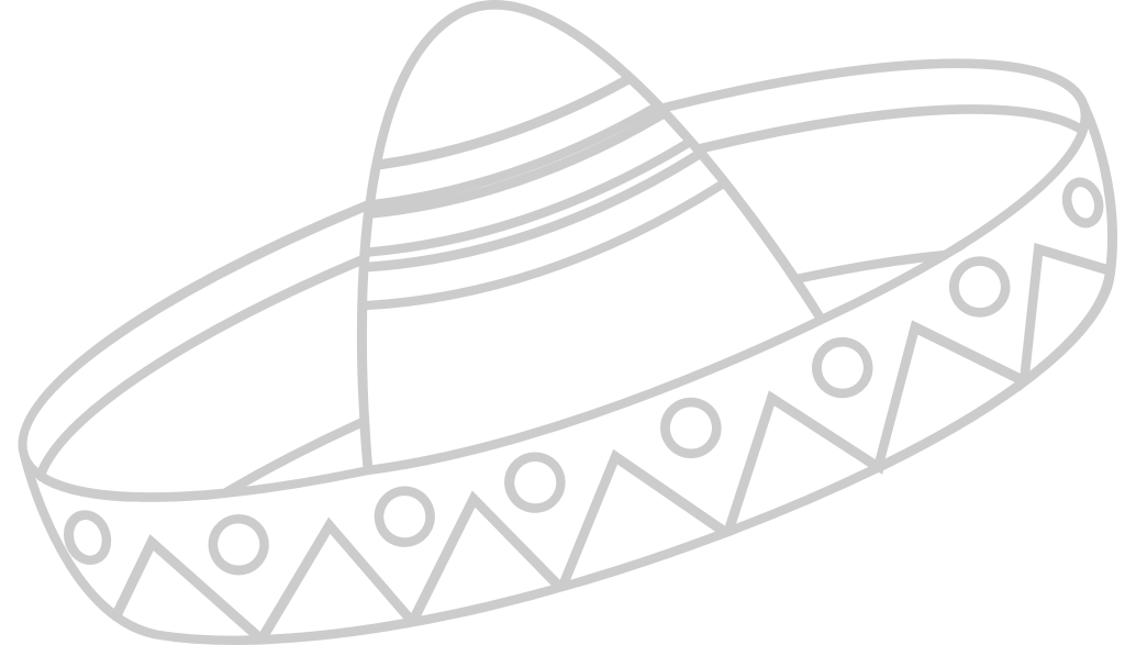 sombrero contorno vector