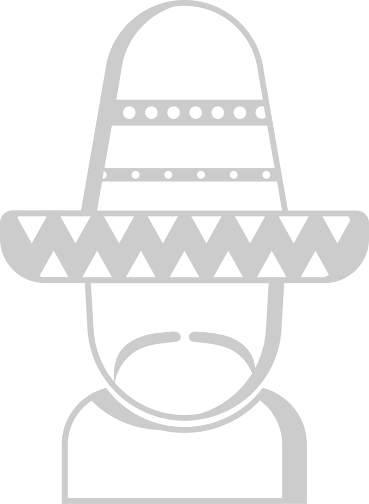 sombrero con Bigote vector