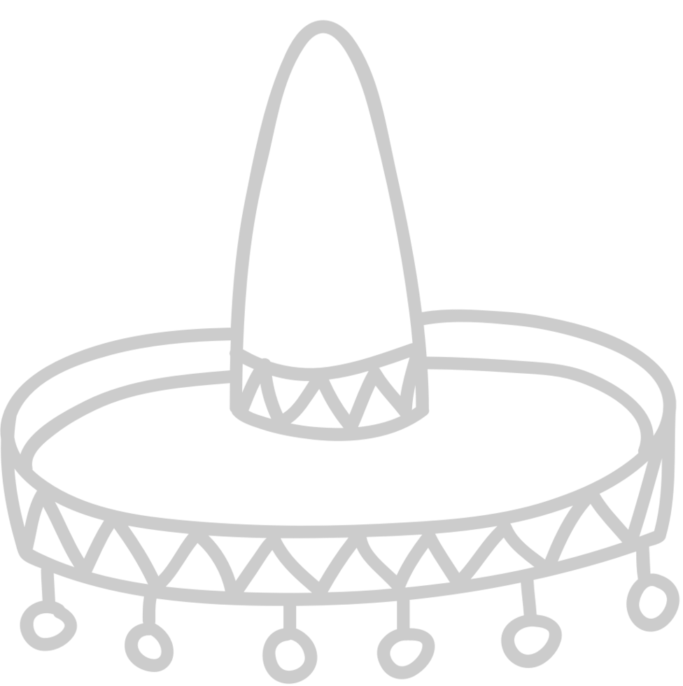 Sombrero outline vector