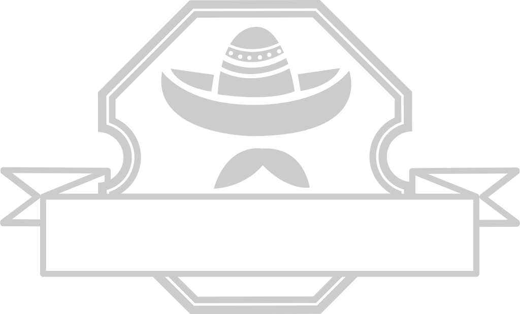 Sombrero badge and banner vector