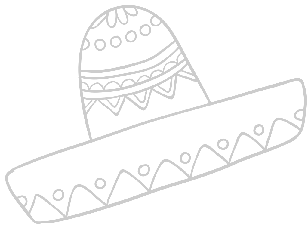 Sombrero outline vector