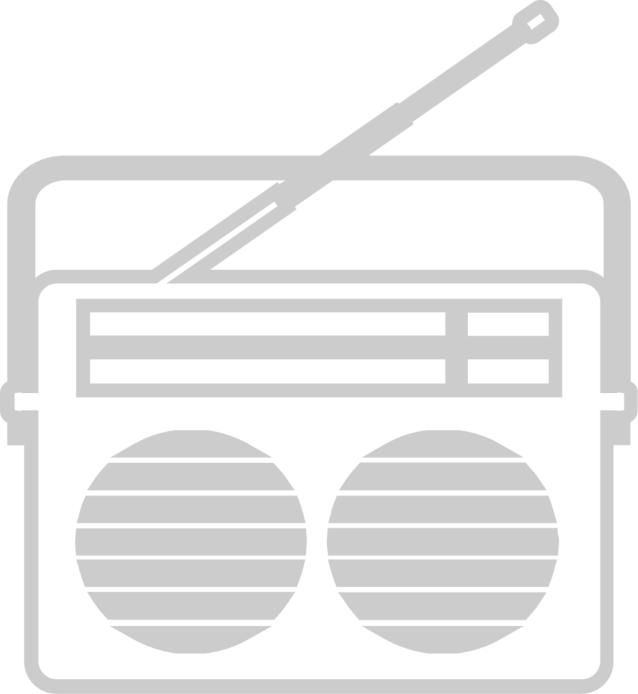 Radio vintage outline vector