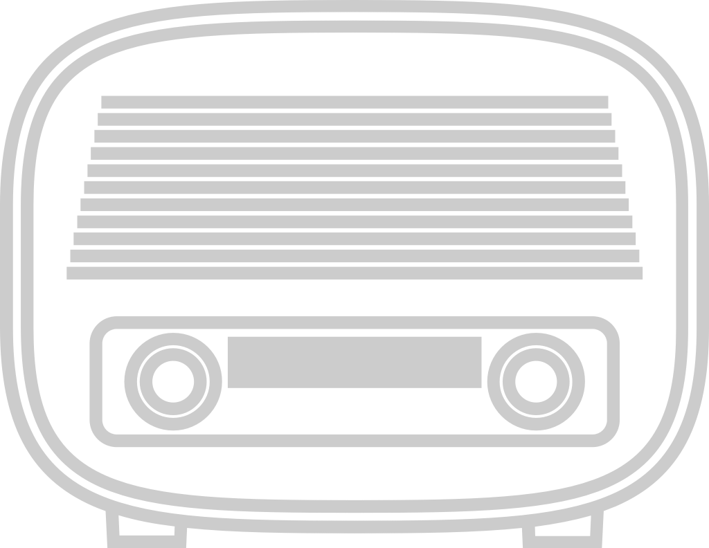 Radio vintage outline vector