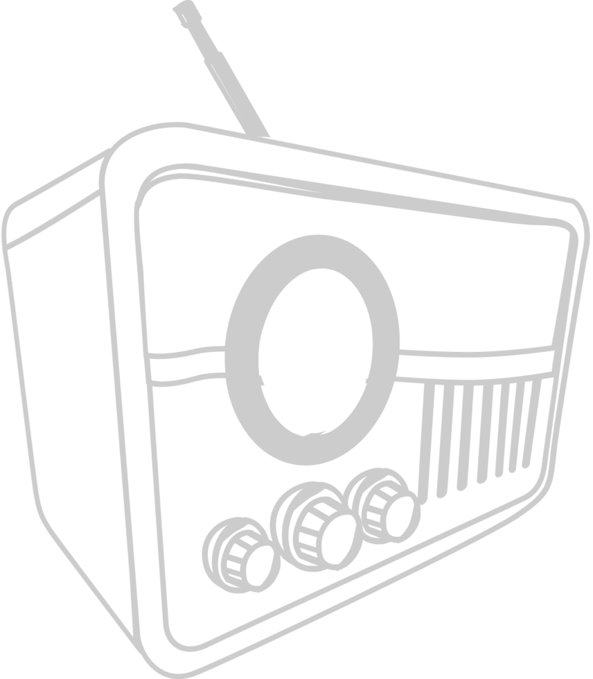 Radio vintage outline vector
