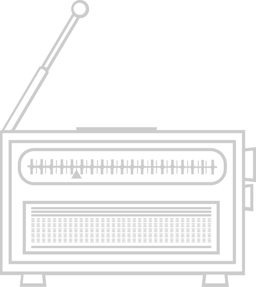 radio Clásico contorno vector