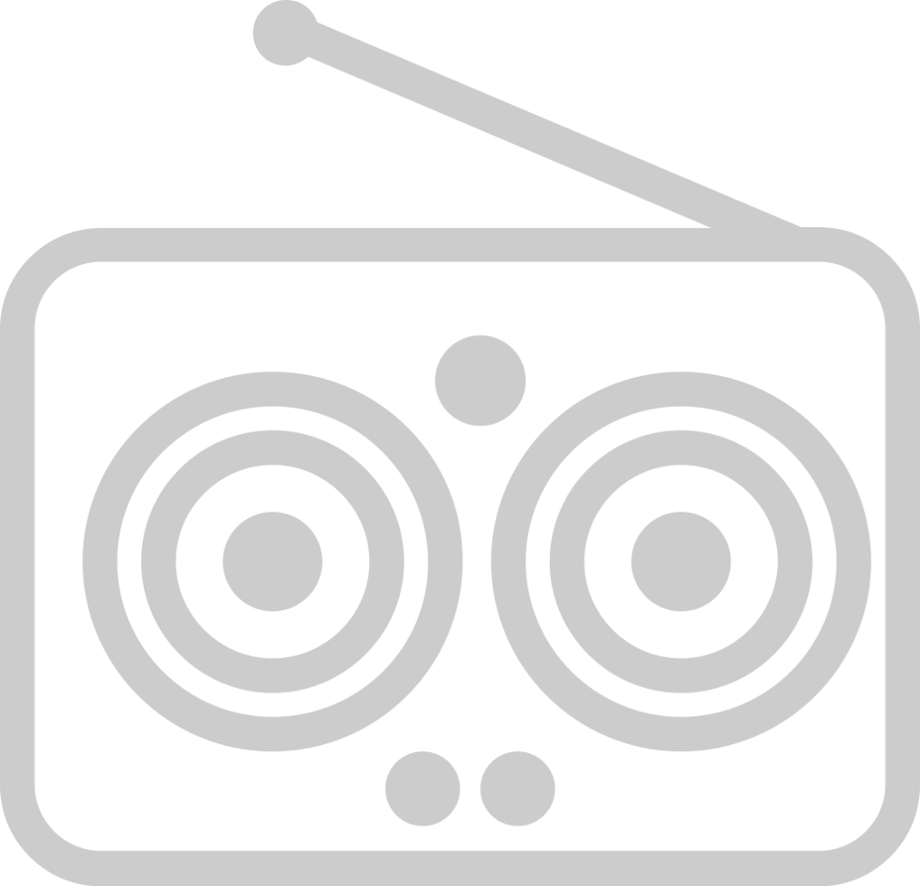 Radio outline vector