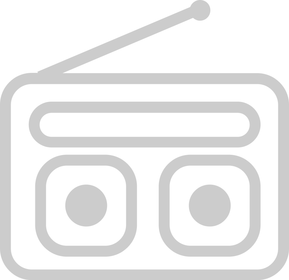 Radio outline vector