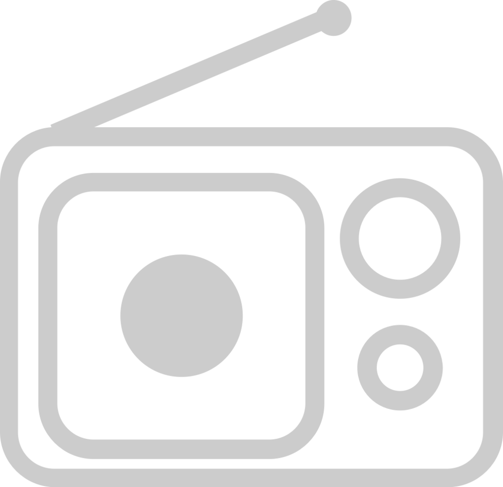 Radio outline vector