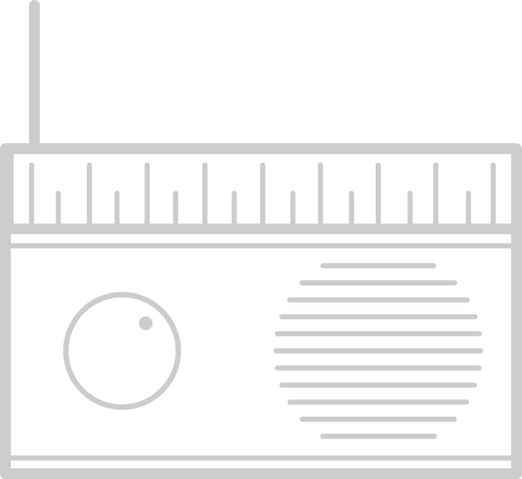 Radio outline vector
