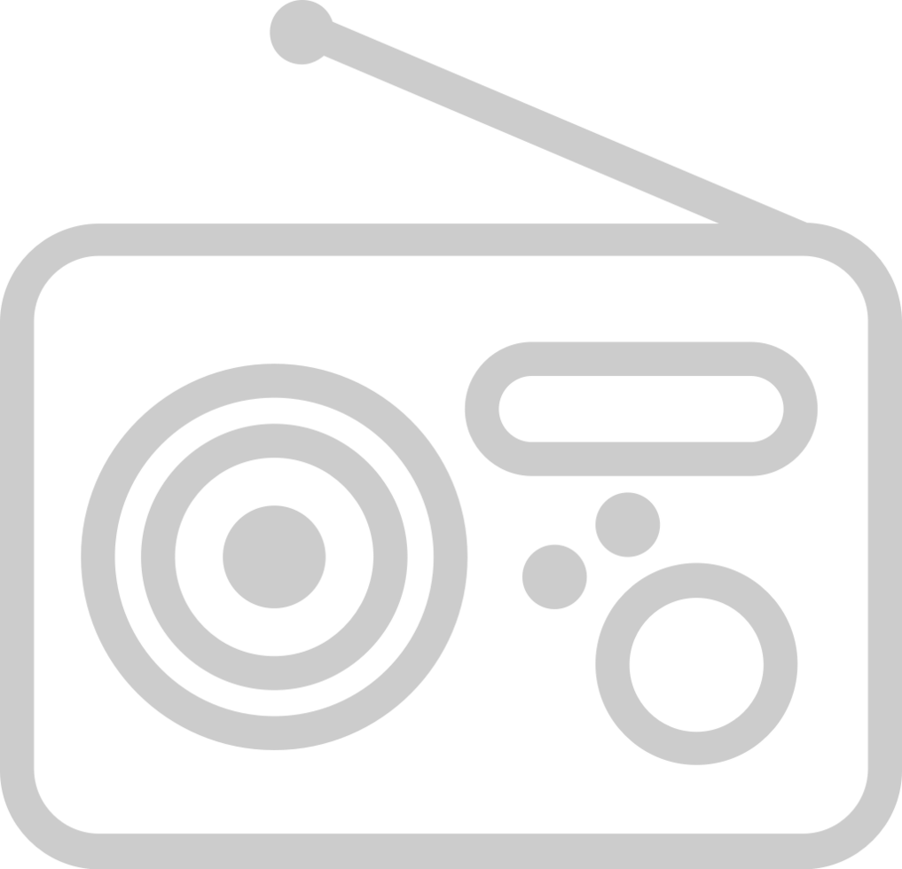 Radio outline vector