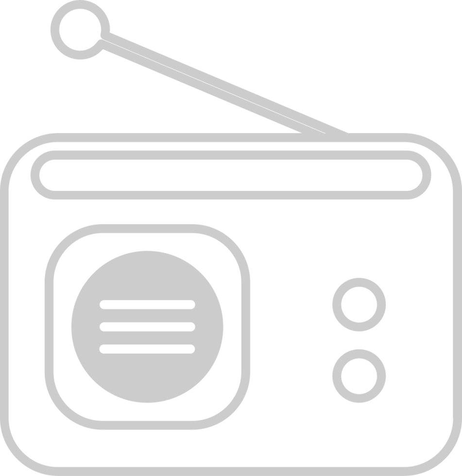 Radio outline vector