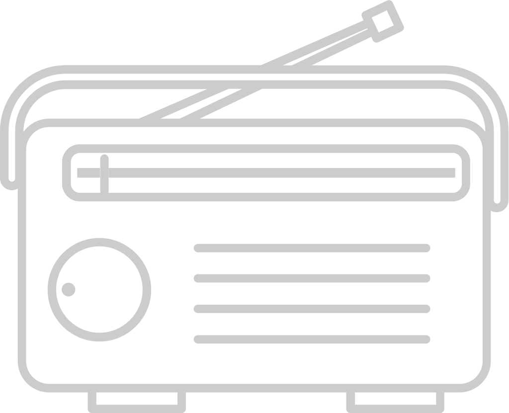 Radio outline vector