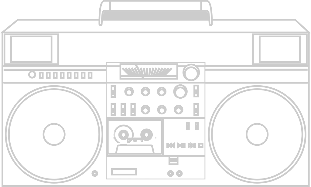 Radio outline detail vector