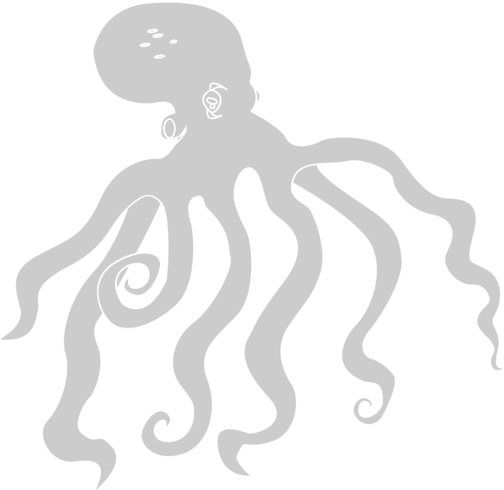 Octopus hand drawn vector
