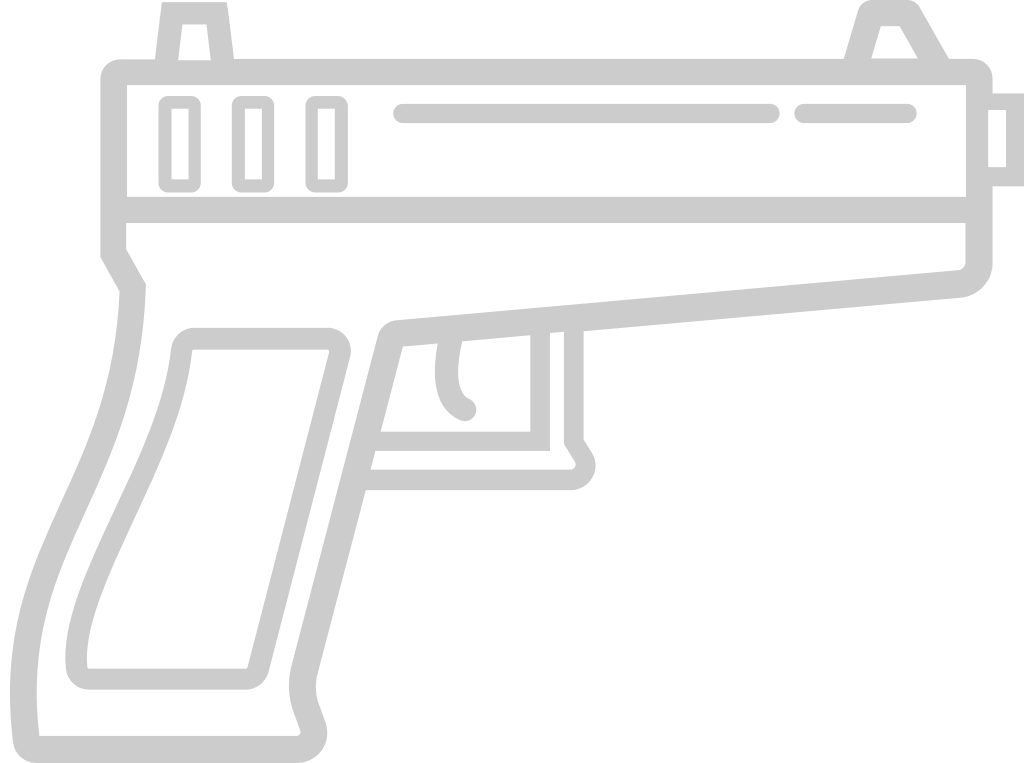 Police hand gun outline vector