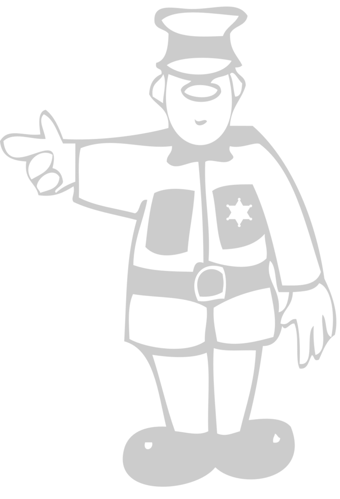 Police man outline vector