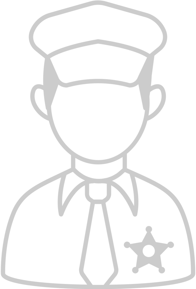 Police man outline vector