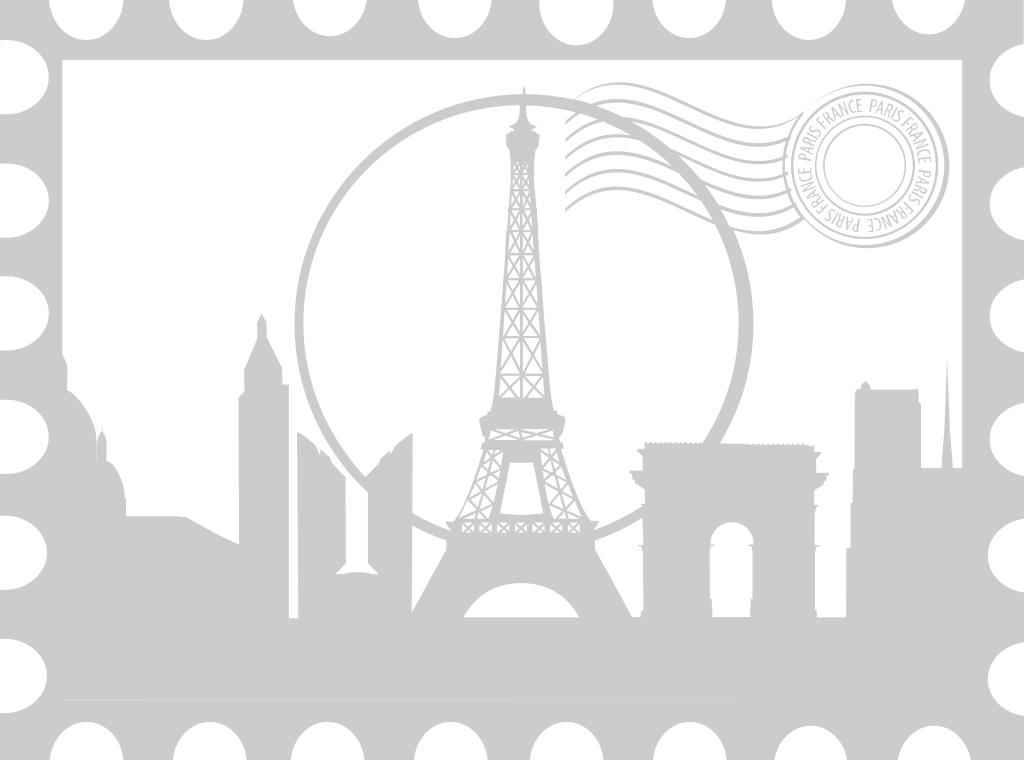 Paris postage stamp vector