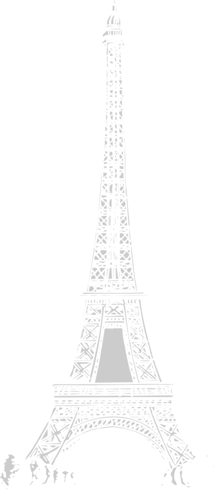 París dibujado a mano vector