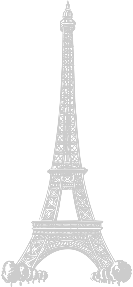 París dibujado a mano vector