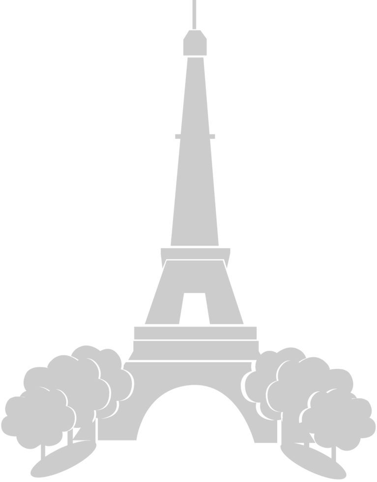 Paris eiffel tower simple icon vector