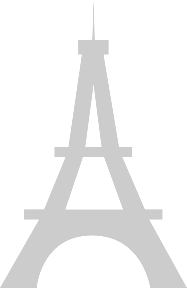 Paris eiffel tower simple icon vector