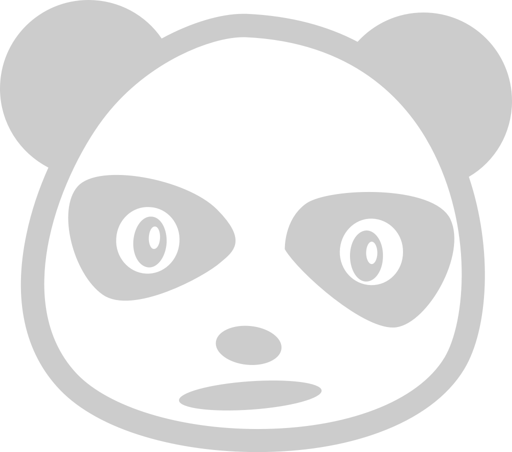 Panda face vector