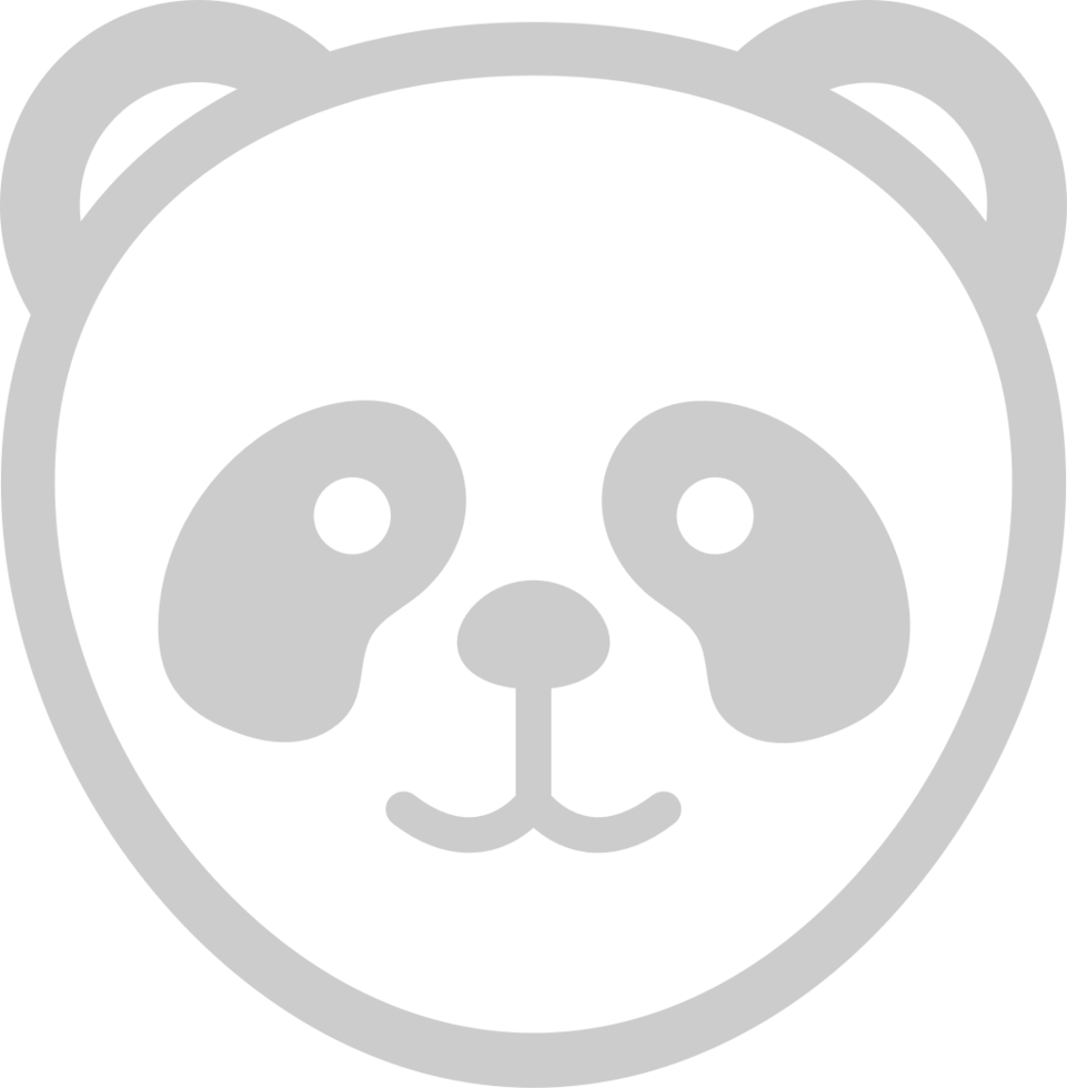 Panda face vector