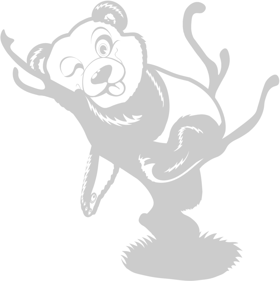 Panda cute character vector