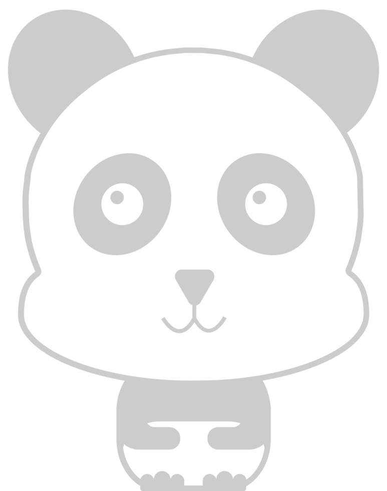 Panda cute character vector