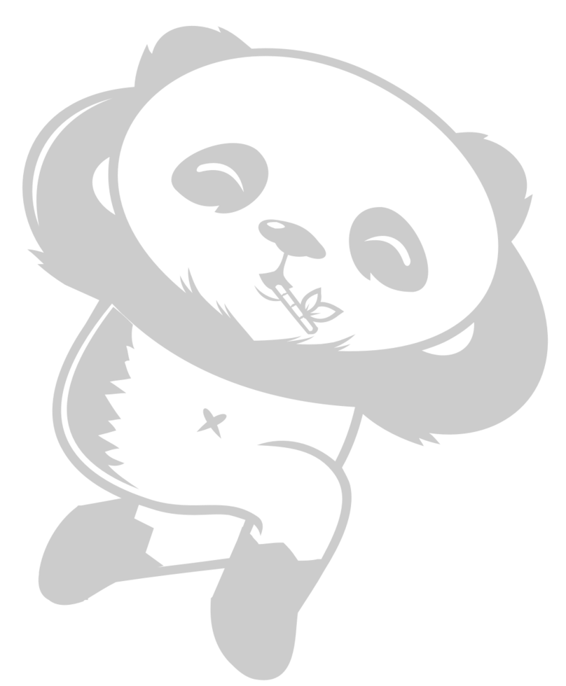 Panda cute character vector