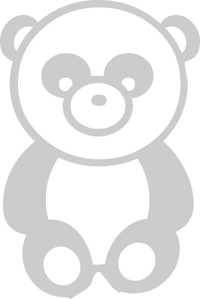 Panda cute character vector