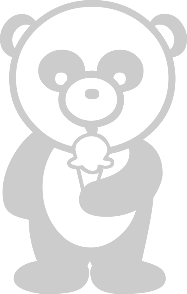 Panda cute character vector