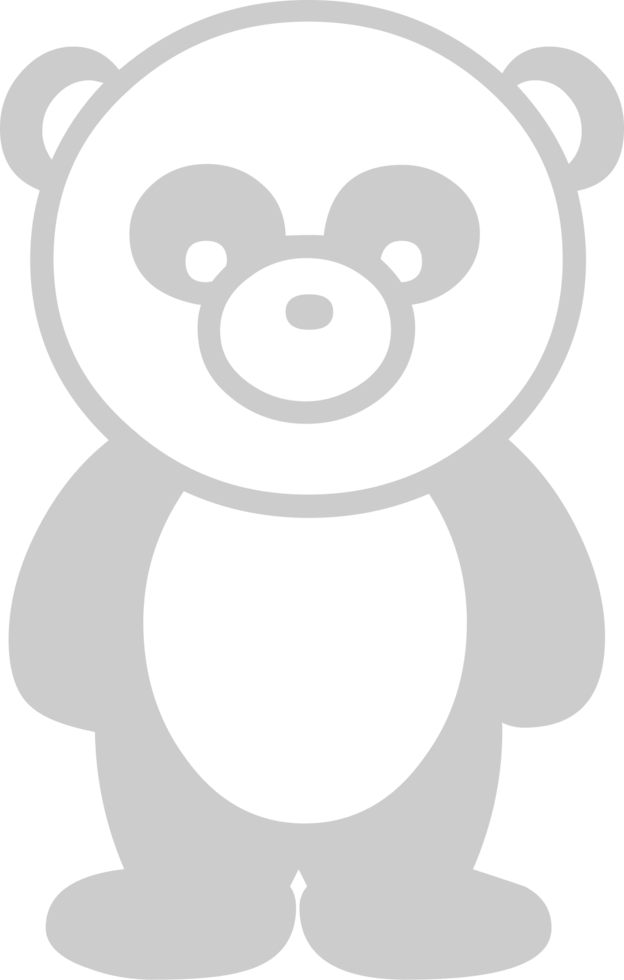 Panda cute character vector