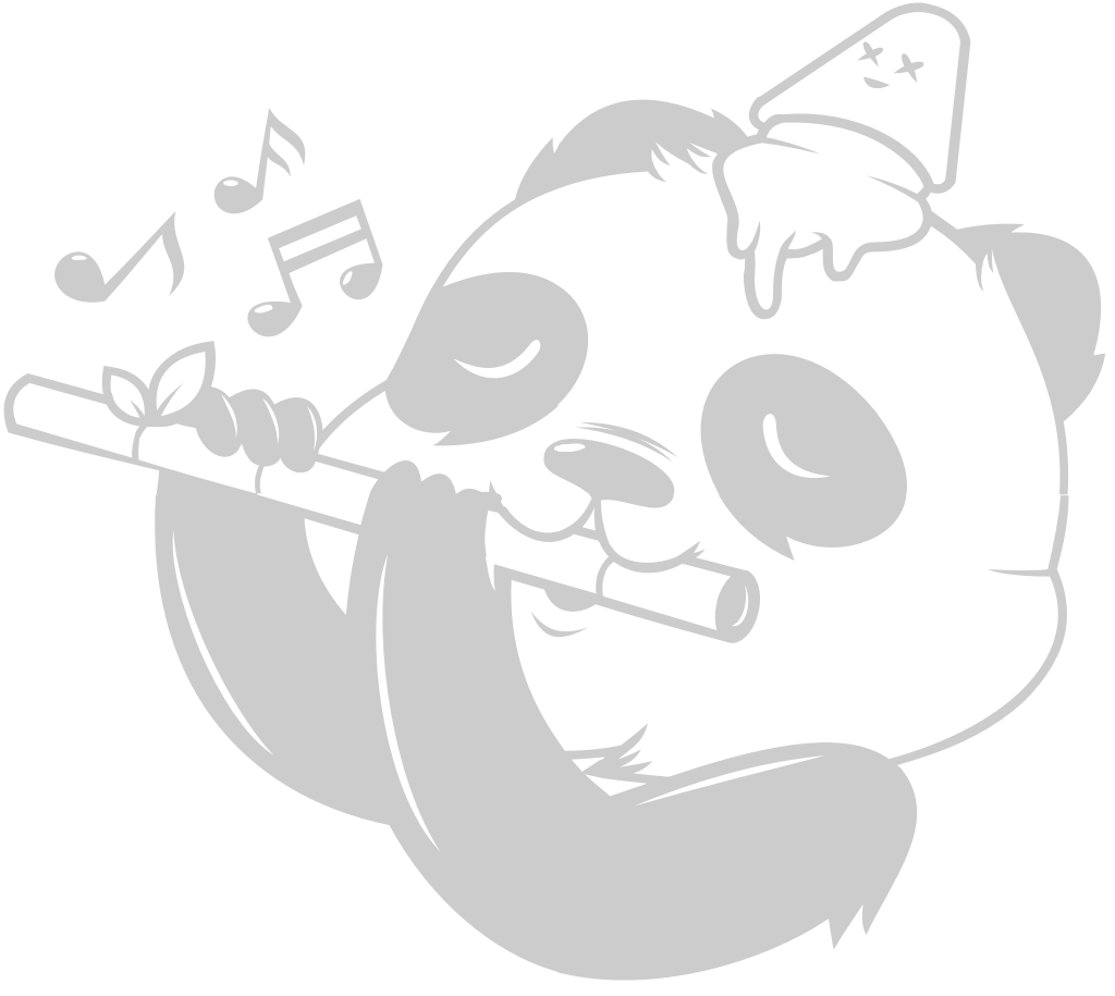 Panda cute character vector