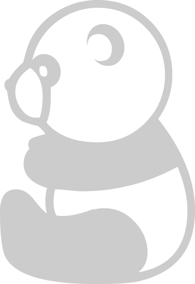 Panda cute character vector