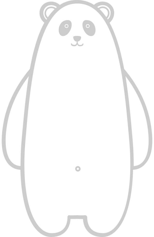 Panda cute character vector