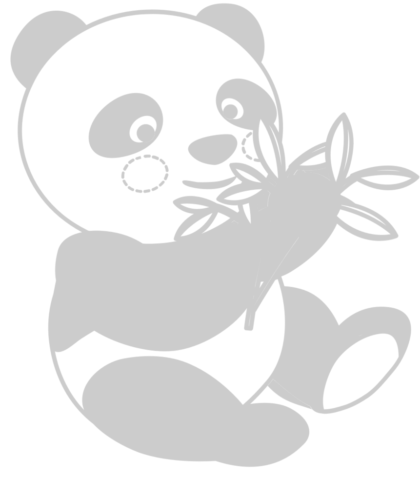 Panda cute character vector